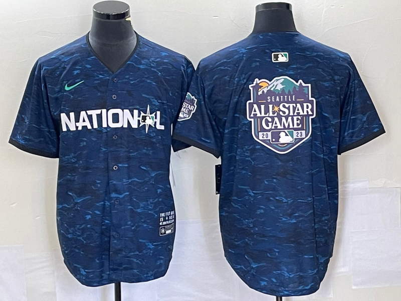 Men's 2023 All-star Royal Big Logo Stitched Baseball Jersey